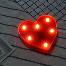 Load image into Gallery viewer, Luminous LED Letter Night Light Creative 26 English Alphabet Number Battery Lamp Romantic Wedding Party Decoration