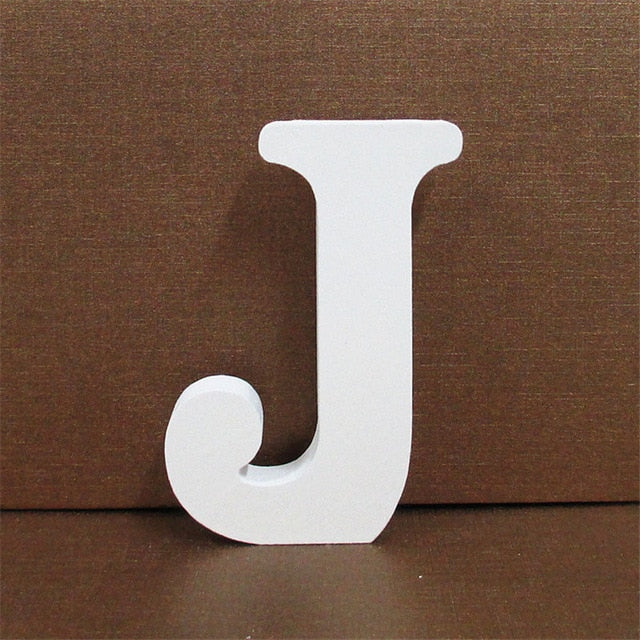 8CM Free Standing White Wooden Letter DIY Personalised Name Design Art  Craft Heart English Alphabet Wedding Home Shop Decoration - AliExpress