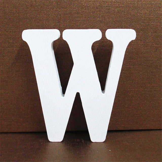 8CM Free Standing White Wooden Letter DIY Personalised Name Design Art  Craft Heart English Alphabet Wedding Home Shop Decoration - AliExpress